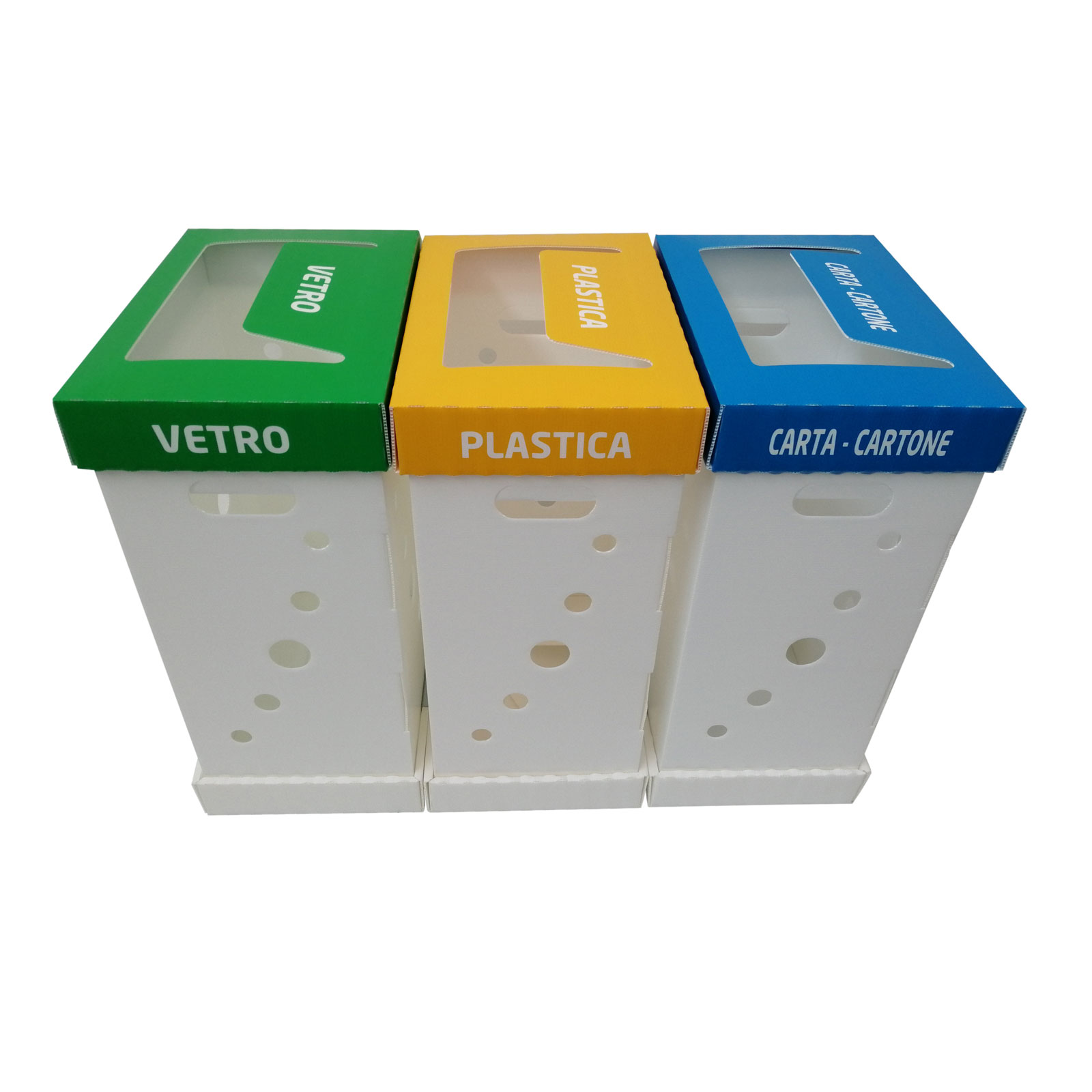 ECOEASY - CESTINO RACCOLTA DIFFERENZIATA SCUOLA, UFFICI, AREE INTERNE 60  LITRI - Bee Green - contenitore