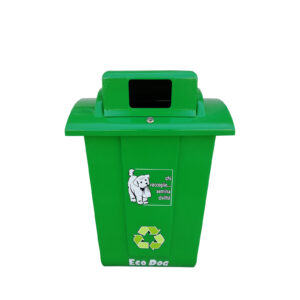 ECODOG – CONTENITORE URBANO RACCOLTA DEIEZIONI CANINE CON DISPENSER COPERCHIO CON ASOLA 1370